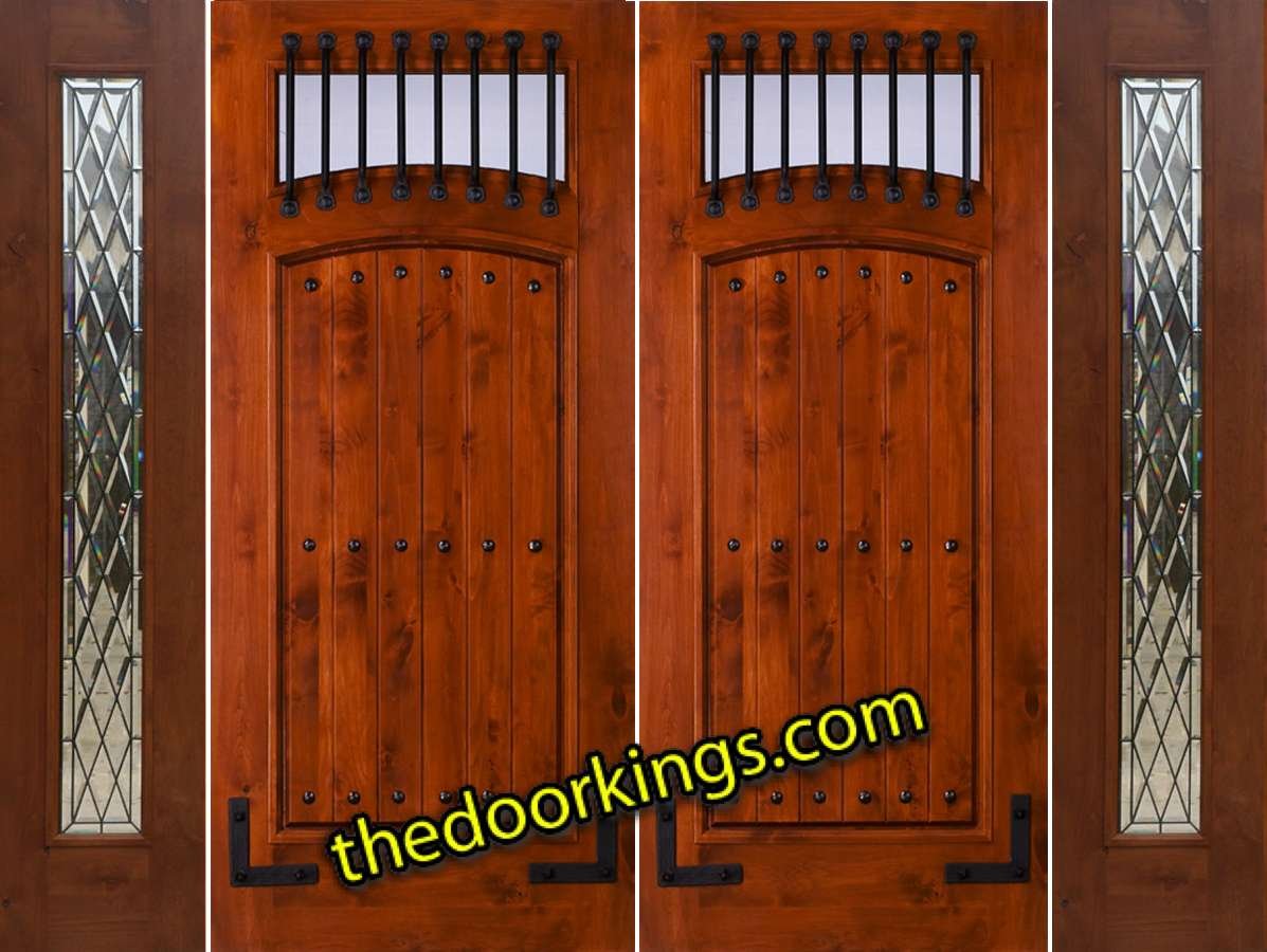 sw64 knotty alder double door with chateau sidelites